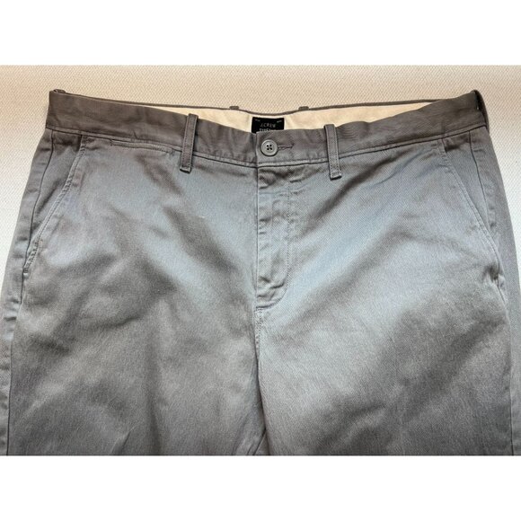 J.Crew Mens Trade Mark 770 Straight Chino Pants Flat Front Stretch Sz 34x34 Gray - Picture 6 of 11